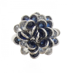 Nhẫn Sapphire Hoa K18WG 4.64CT - Hàng hiệu Chính hãng 850445