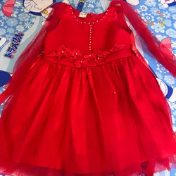 Đầm đỏ von cho be gai 728154