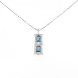 Dây chuyền Blue Topaz PT900/PT850 1.32CT - Hàng hiệu Chính hãng