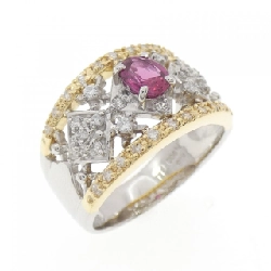 Nhẫn Ruby PT900/K18YG 0.36CT - Hàng hiệu Chính hãng