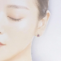 K18YG Amethyst Bông tai - Hàng hiệu Chính hãng 868965