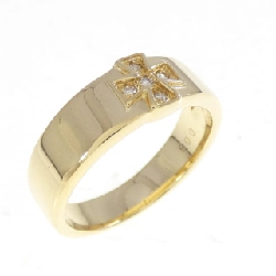 Nhẫn kim cương K18YG hình chữ thập 0.03CT - Hàng hiệu chính hãng