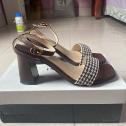 Xăng đan nữ kẻ caro size 37 cao 6p chắc chắn, tôn dáng tôn da 301747