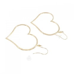 K18YG Bông tai hình trái tim - Hàng hiệu Chính hãng 870538