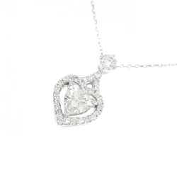 K18WG Dây chuyền hình trái tim kim cương 0.377CT - Hàng hiệu Chính hãng 860898