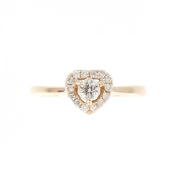Nhẫn kim cương K18PG hình trái tim 0.10CT 673340