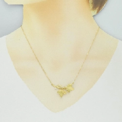 Dây chuyền kim cương 750YG hình lá - Hàng hiệu Authentic 858637