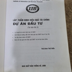 Lập , thẩm định dự án đâu tư _ sách chuyên ngành kinh tế tài chính 382700