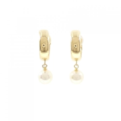 K18YG Bông tai ngọc trai Akoya 6.8mm - Hàng hiệu Chính hãng