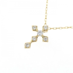 K18YG Dây chuyền kim cương chéo 0.10CT - Hàng hiệu Chính hãng 858171