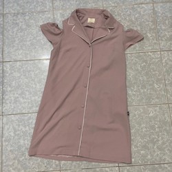 Váy đầm công sở Germe tiểu thư hở vai dáng xuông size m