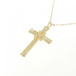 K18YG Dây chuyền hình chữ thập - Hàng hiệu Authentic 860861