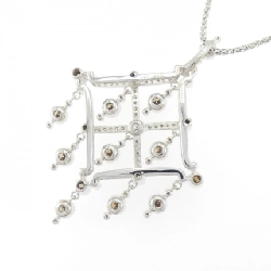 Dây chuyền kim cương K18WG 1.20CT - Hàng hiệu Chính hãng 864377