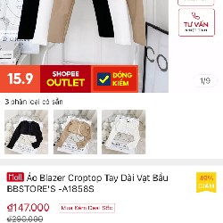 Áo blazer croptop màu nâu 14891