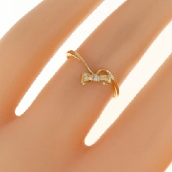 Nhẫn kim cương K18YG hình ruy băng 671760