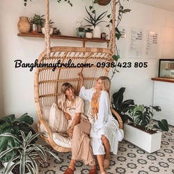 Ghế xích đu đôi treo trần nhà mây tự nhiên 494315