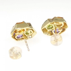 K18YG Đá màu Bông tai - Hàng hiệu Chính hãng 867363