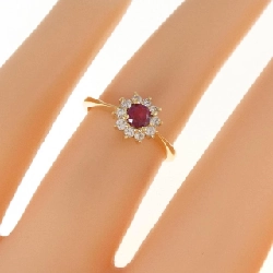 Nhẫn Ruby 750YG 672309