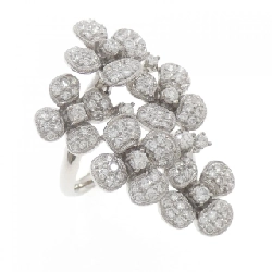 Nhẫn kim cương hoa K18WG 1.70CT - Hàng hiệu Authentic