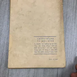 Chiến tranh và hoà bình, tác phẩm chọn lọc dùng trong nhà trường. 10a2 1025744