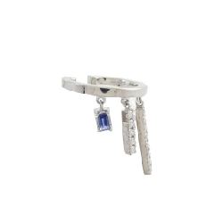 Khuyên tai bông hoa Aker Baguette 0.03CT một bên - Hàng hiệu Authentic 846213