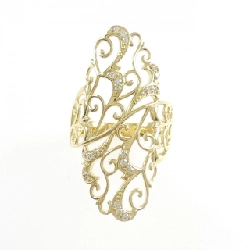 Nhẫn kim cương K18YG 0.14CT - Hàng hiệu Chính hãng 852383