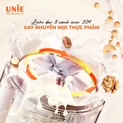 Máy làm sữa hạt UNIE VX dung tích 1.75L, 14 chức năng nấu, chống trào tối đa 782690