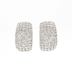 K18WG Bông tai/Khuyên tai Kim cương 1.23CT - Hàng hiệu Chính hãng