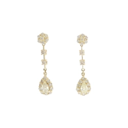 K18YG Bông tai kim cương 0.80CT - Hàng hiệu Chính hãng