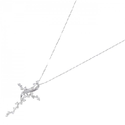 K18WG Dây chuyền kim cương hình chữ thập 1.43CT - Hàng hiệu Chính hãng 860529