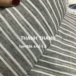 sọc màu xám và xanh dương, chất liệu thoáng mát, thấm hút mồ hôi tốt.