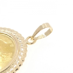 K18YG(枠) Đồng xu Mặt dây chuyền - Hàng hiệu Chính hãng 862616