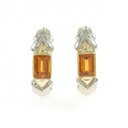 K18YG/K18WG Bông tai Citrine - Hàng hiệu Chính hãng