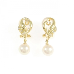 Bông tai Akoya Pearl K18YG 6.9mm - Hàng hiệu Chính hãng