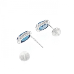 K18WG Blue Topaz Bông tai 2.80CT - Hàng hiệu Chính hãng 869011