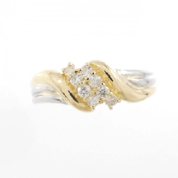 Nhẫn kim cương K18YG/PT900 0.15CT 672074