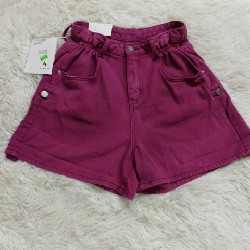 Quần short jean cạp cao lưng chun 11041