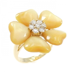 Nhẫn hoa ngọc trai mẹ K18YG - Hàng hiệu Authentic