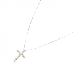 K18WG Dây chuyền kim cương chéo 0.50CT - Hàng hiệu Authentic 867389