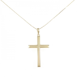 K18YG Dây chuyền hình chữ thập - Hàng hiệu Authentic