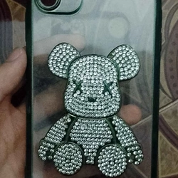 Ốp điện thoại iPhone 11 Silicon gấu Bearbrick dễ thương 