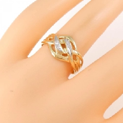 Nhẫn kim cương K18YG/PT900 0.033CT 671696