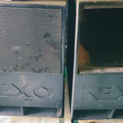 Cặp loa sub hầm vỏ ván é chắc chắn,  đẹp, loa RCF, đang hoạt động tốt  762337