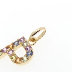 K18YG Chữ cái P Mặt dây chuyền Sapphire 0.20CT - Hàng hiệu Chính hãng 864333