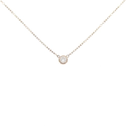 K18PG Solitaire Dây chuyền kim cương 0.10CT - Hàng hiệu Chính hãng