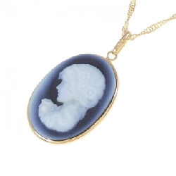 K18YG Mặt dây chuyền ngọc bích - Hàng hiệu Authentic 860207