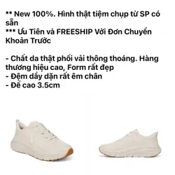 Giầy Chạy Vio**nic màu kem Sz 38.5cm 564800