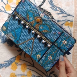 Túi xách handmade cườm hoa 547279