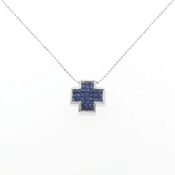 K18WG Sapphire Necklace 1.20CT - Hàng hiệu Chính hãng