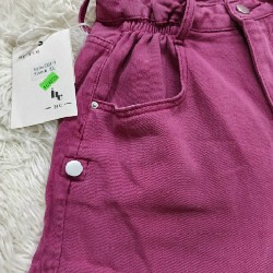 Quần short jean cạp cao lưng chun 11041